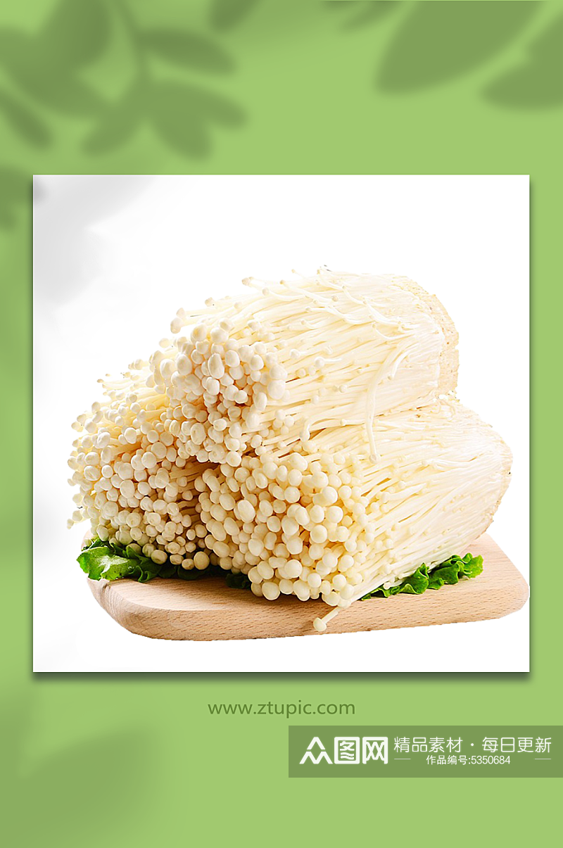 家常蔬菜金针菇美味食材免抠元素素材