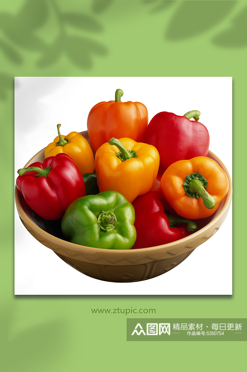 新鲜蔬菜红辣椒食材创意免抠元素素材