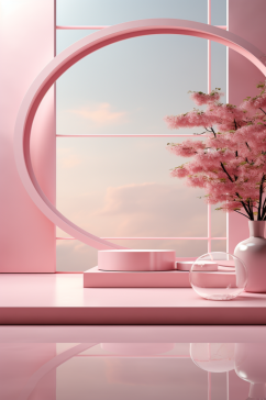 粉色温馨精致数字艺术图片
