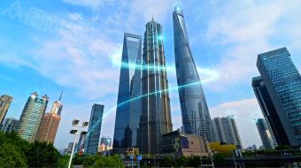 电线连接5g科技城市商务企业宣传模板-众图网