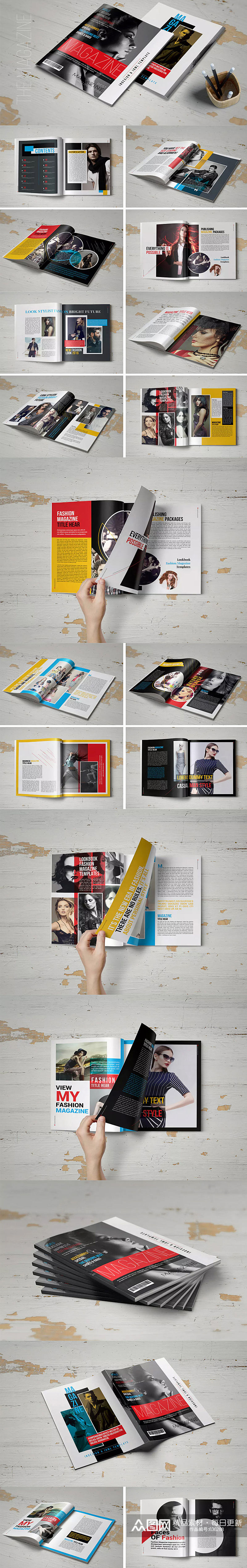红黑大气企业画册人物画册设计 书籍目录设计素材