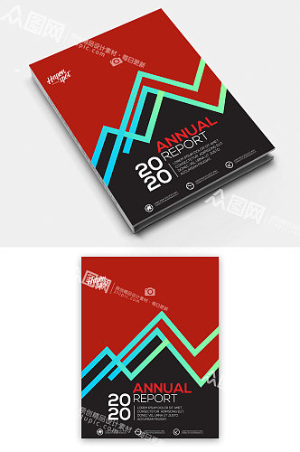 红黑国外大气高端版式设计画册封面设计图片