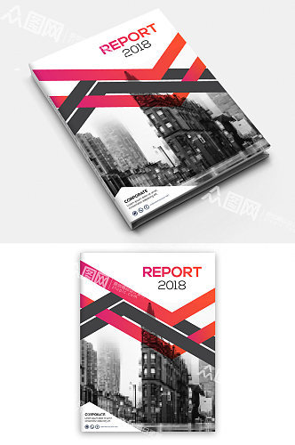红色 大气高端版式设计画册封面设计图片