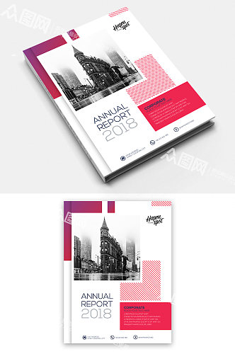 红色大气高端版式设计画册封面设计图片
