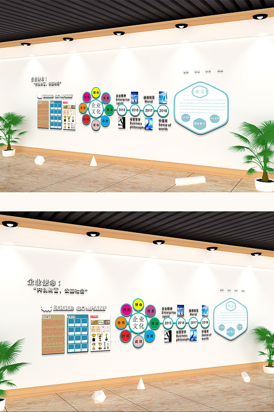 企业创业根据地美好未来文化墙