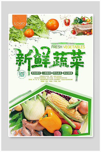 新鲜蔬菜绿色种植海报