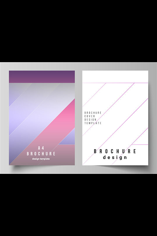 大气简约几何线条画册封面-众图网