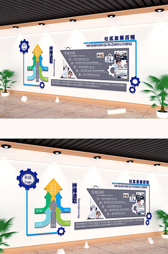 造型企业简介大事记文化墙