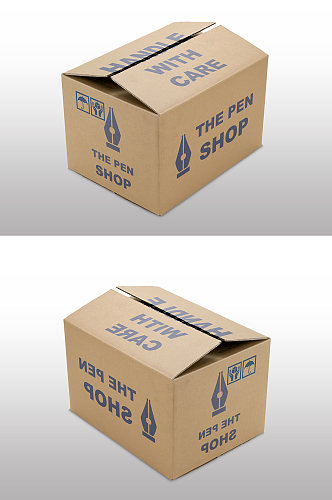 瓦楞纸盒包装效果图样机
