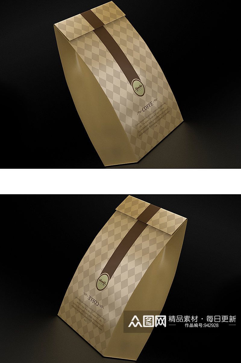 纸袋包装效果图样机素材