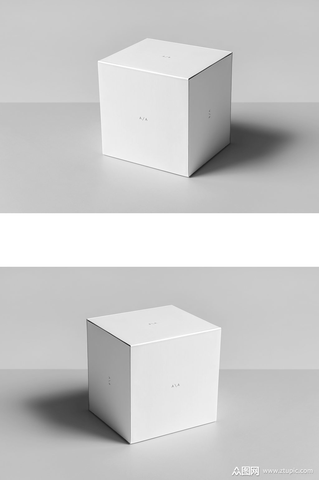 立方体盒子包装效果图样机素材