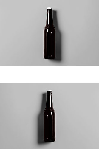 啤酒瓶子包装效果图样机 啤酒瓶贴样机
