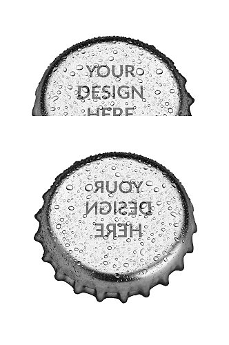 啤酒瓶盖子包装效果图样机