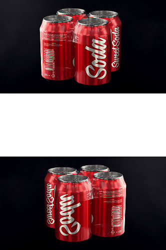 可乐汽水易拉罐包装效果图样机