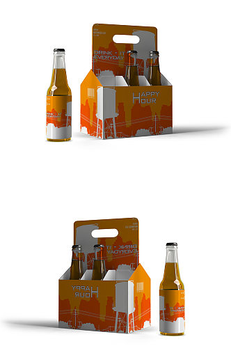 国外啤酒汽水包装效果图样机