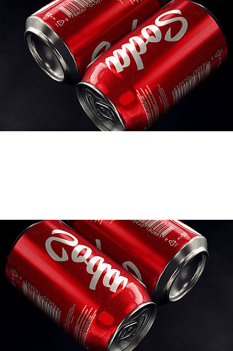 可乐汽水易拉罐包装效果图样机