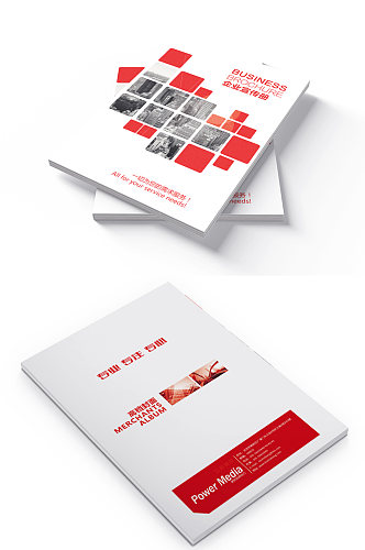 红色品牌宣传商务金融企业画册封面