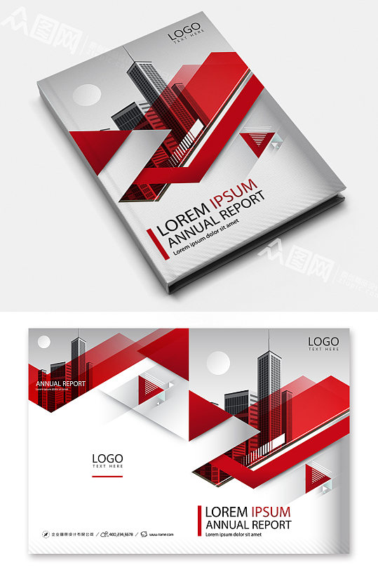 红色大气企业公司画册宣传设计-众图网