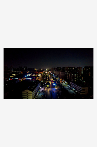 宿迁城市建筑夜景灯光航拍