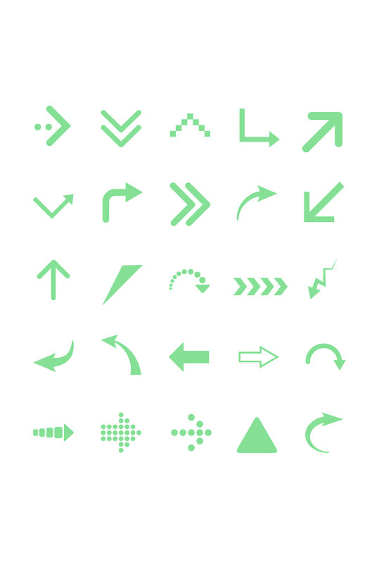 免扣箭头图标矢量UI素材ICON