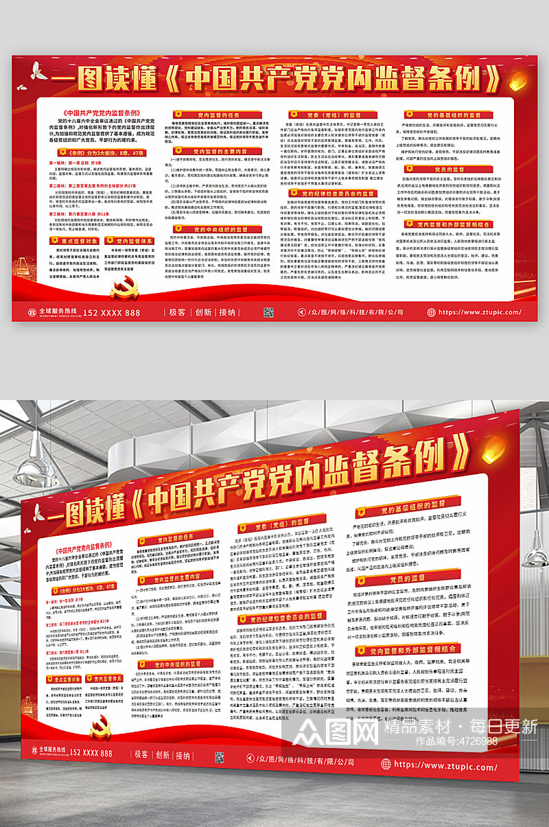 党建文化解读中国共产党党内监督条例展板素材