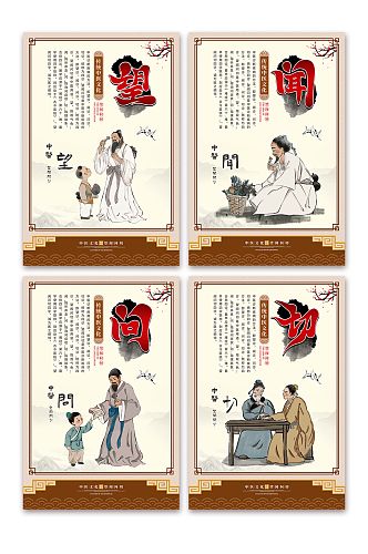 传统文化望闻问切中医文化系列海报