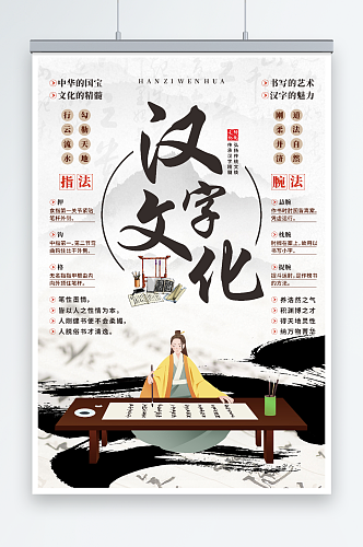 传统文化传统汉字文化宣传海报