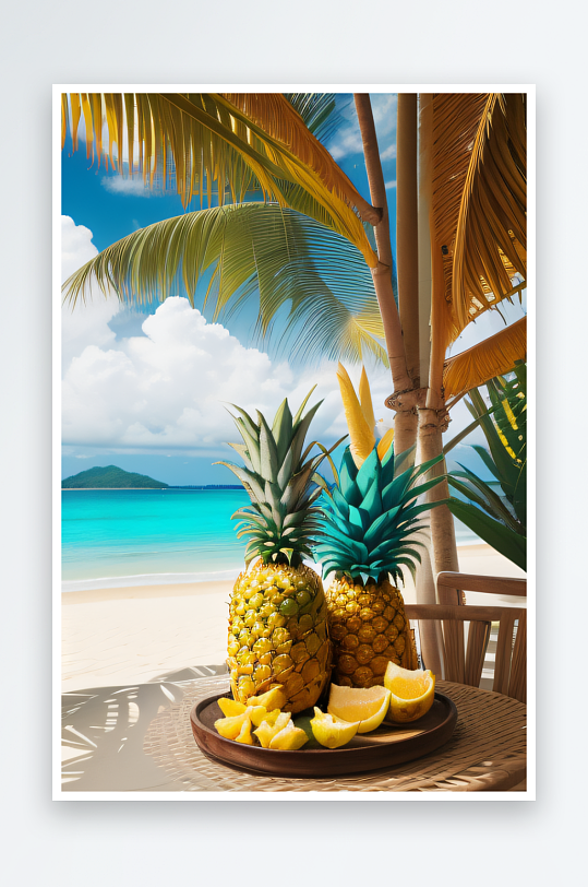 阳光热带菠萝的独特风情
