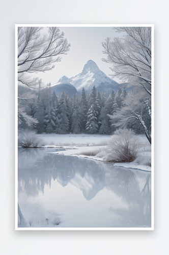 冬日飘雪画家呈现的宁静之美