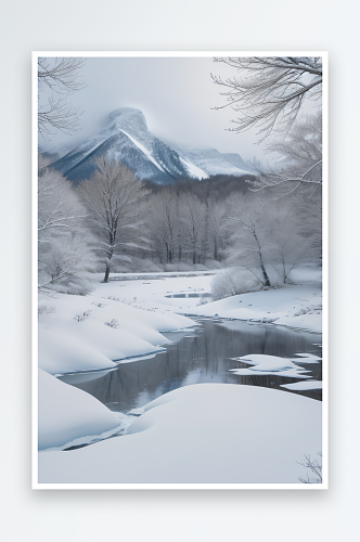 冬日飘雪画家呈现的宁静之美