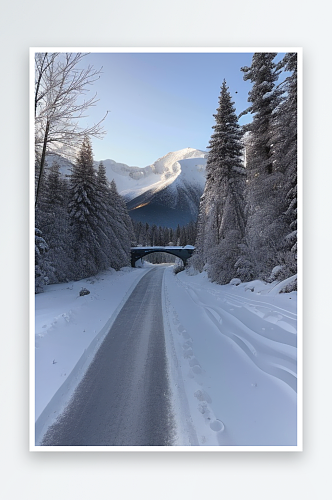 雪山风光冰雪世界中的壮丽画面