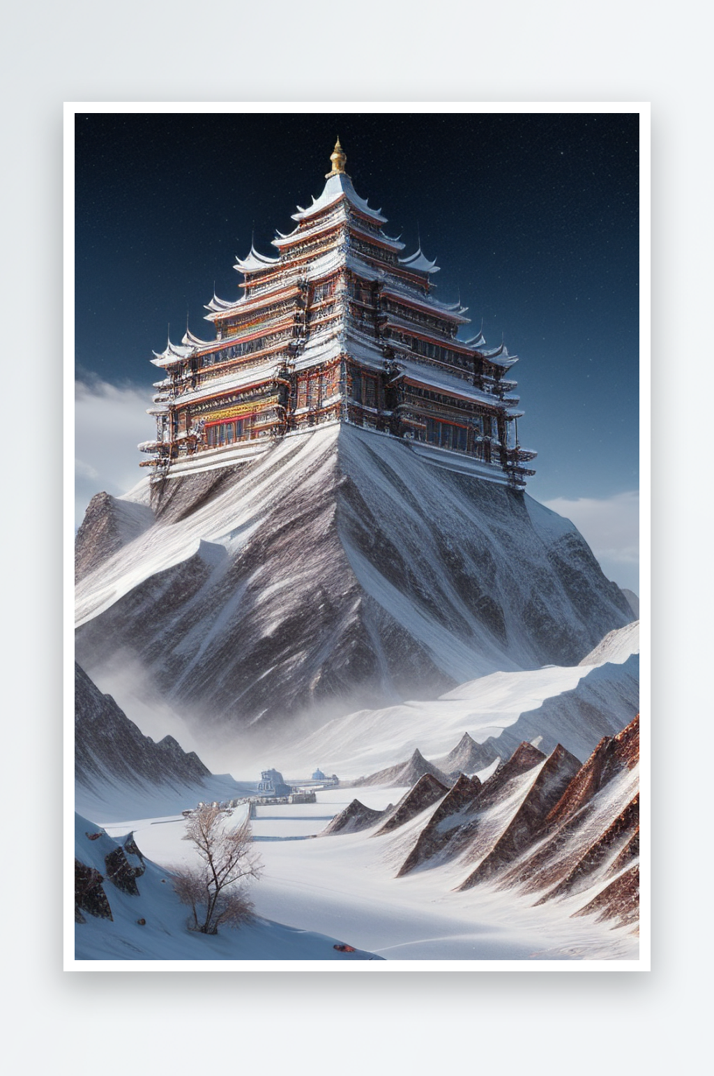 神秘雪宫昆仑山的传说素材
