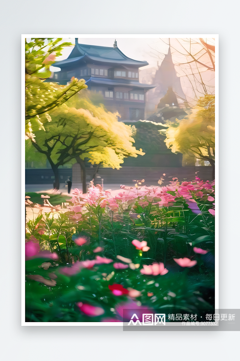 梦幻中国幻想花园的壮丽建筑素材