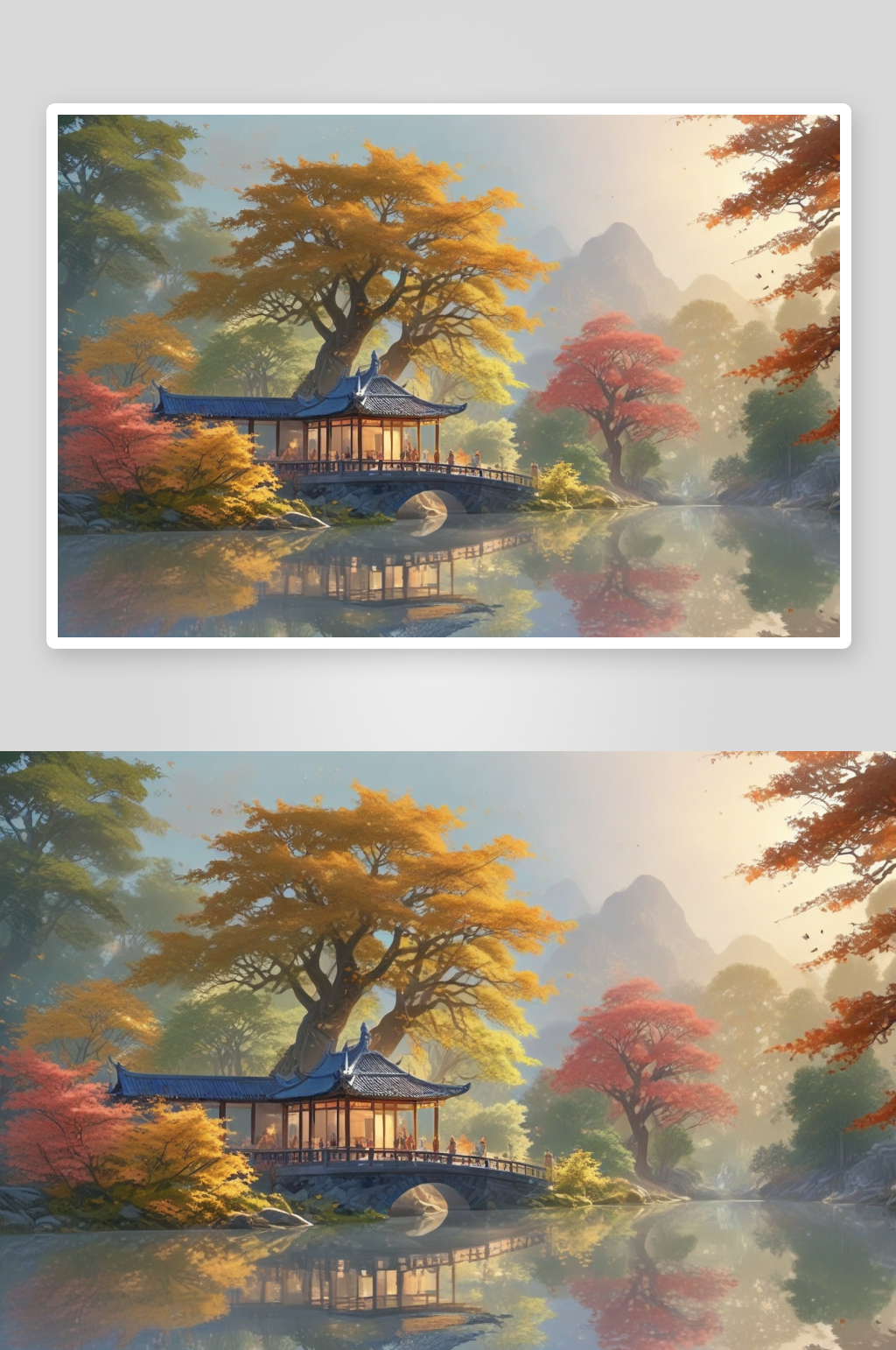 江南水乡的古代景观素材