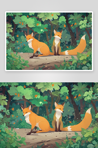 梦幻小狐狸插画带来的童年回忆