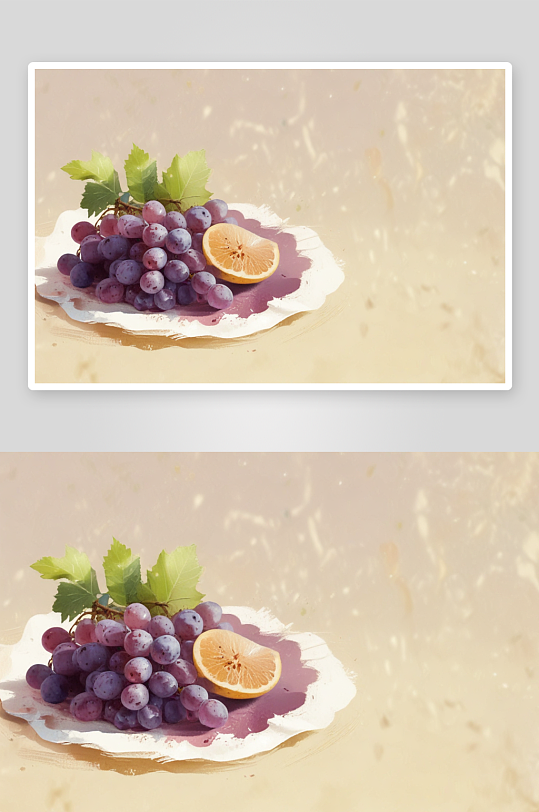 果实缤纷葡萄插画的多彩之美