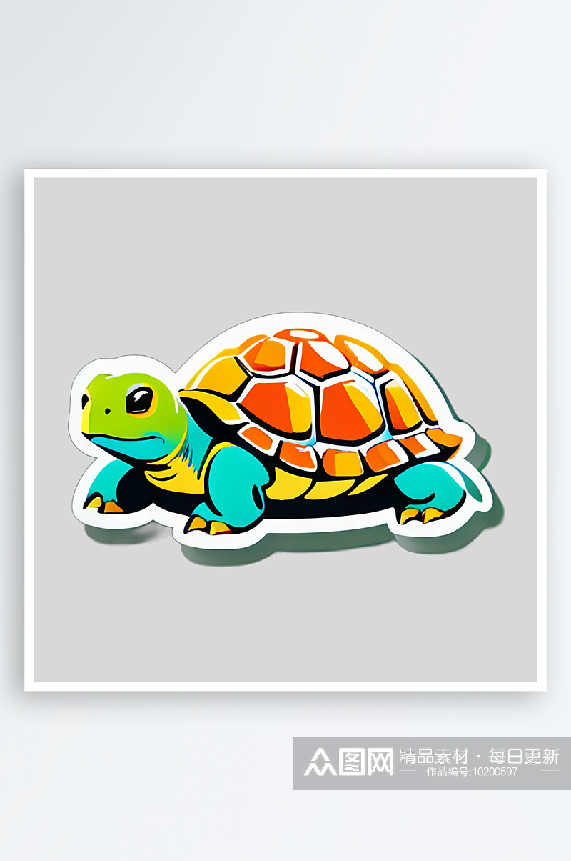 自然生态的乌龟插画设计素材
