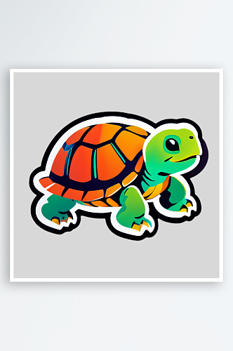 自然生态的乌龟插画设计