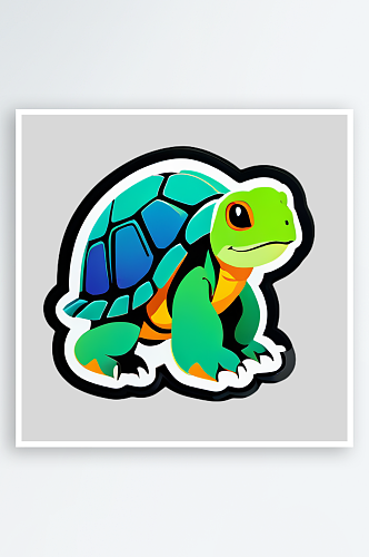 可爱动物乌龟图案的设计