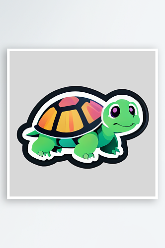 可爱动物乌龟图案的设计