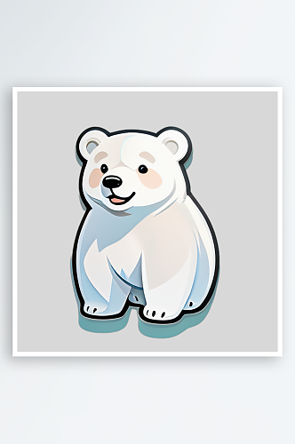 可爱卡通北极熊图案设计