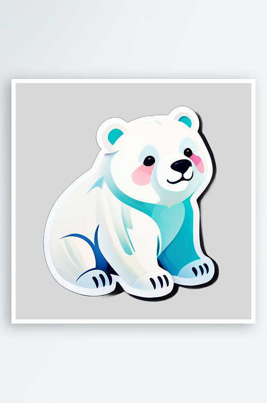 清新春夏季节的北极熊贴图