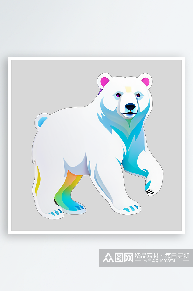 童趣儿童房的北极熊装饰素材