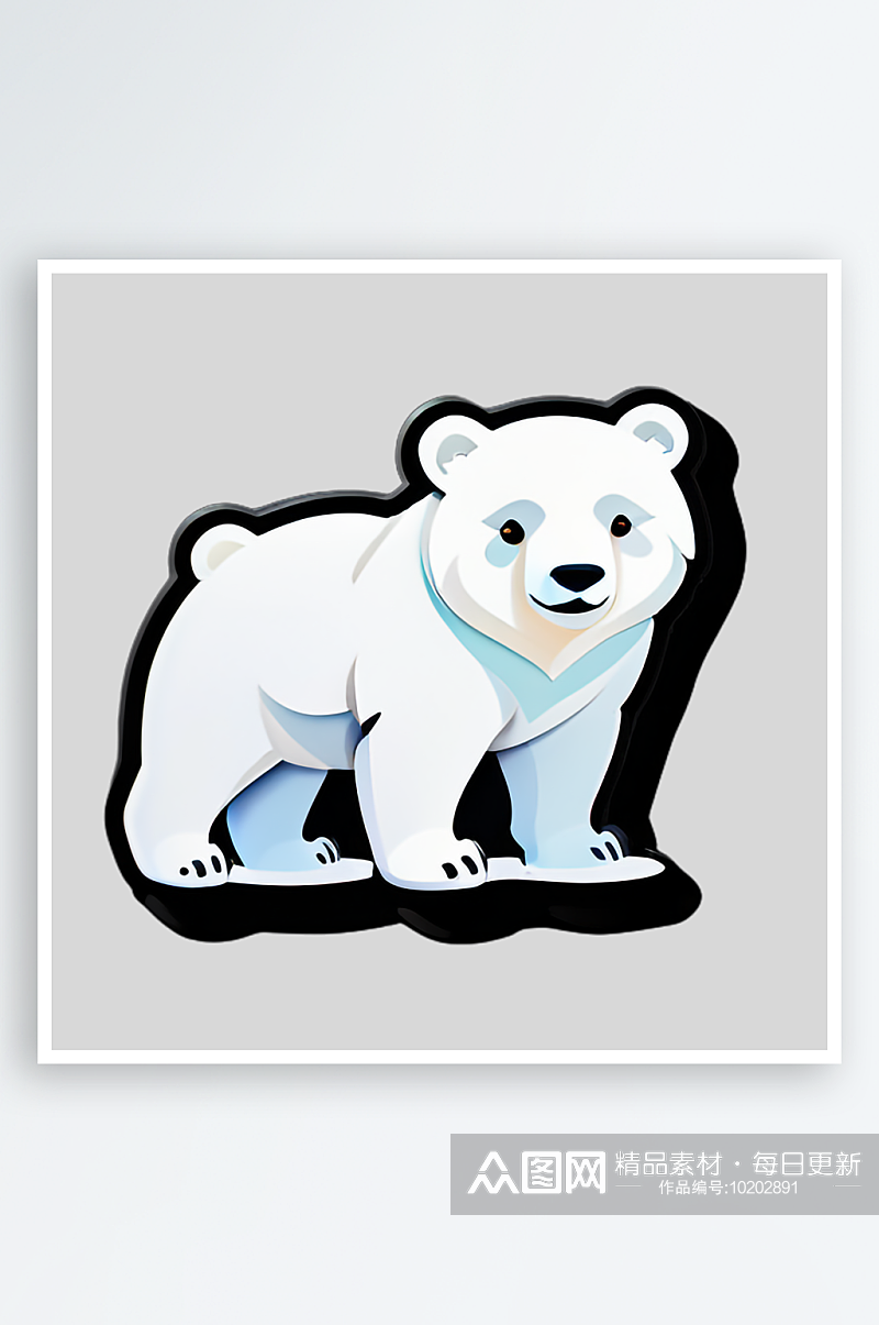 童趣儿童房的北极熊装饰素材