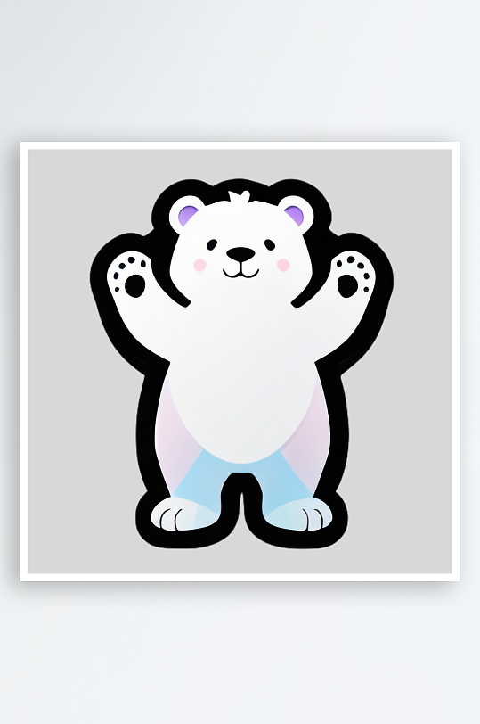 可爱动物北极熊的卡通形象