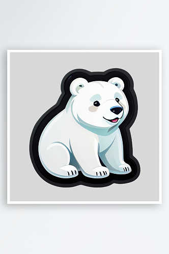 活泼童年的北极熊游戏装饰