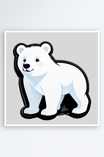活泼童年的北极熊游戏装饰