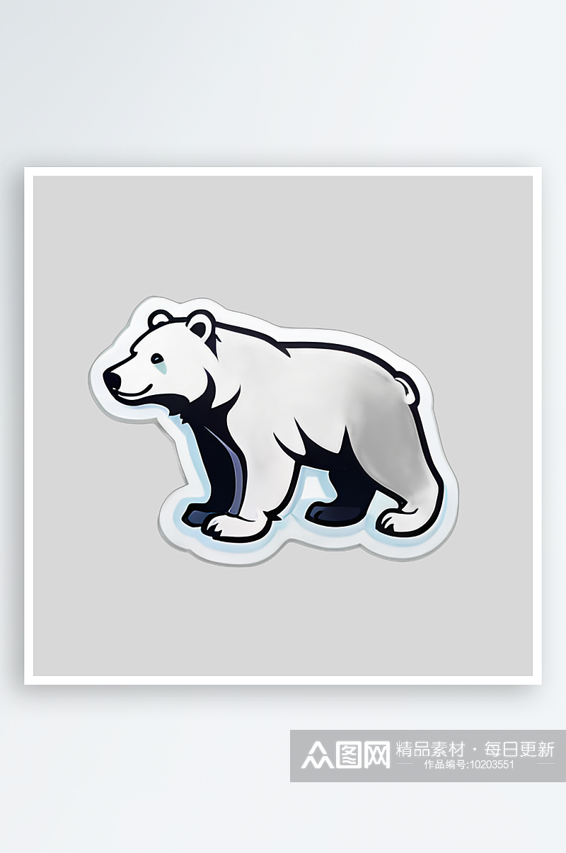 活泼童年的北极熊游戏贴图素材