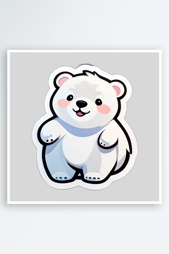 梦幻插画中的北极熊形象