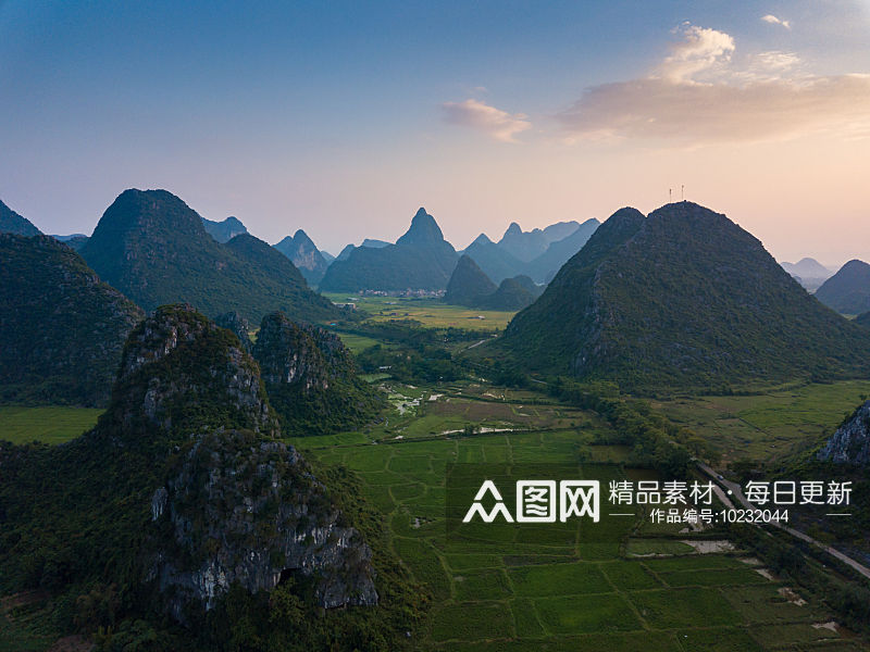 桂林山水风景画摄影素材